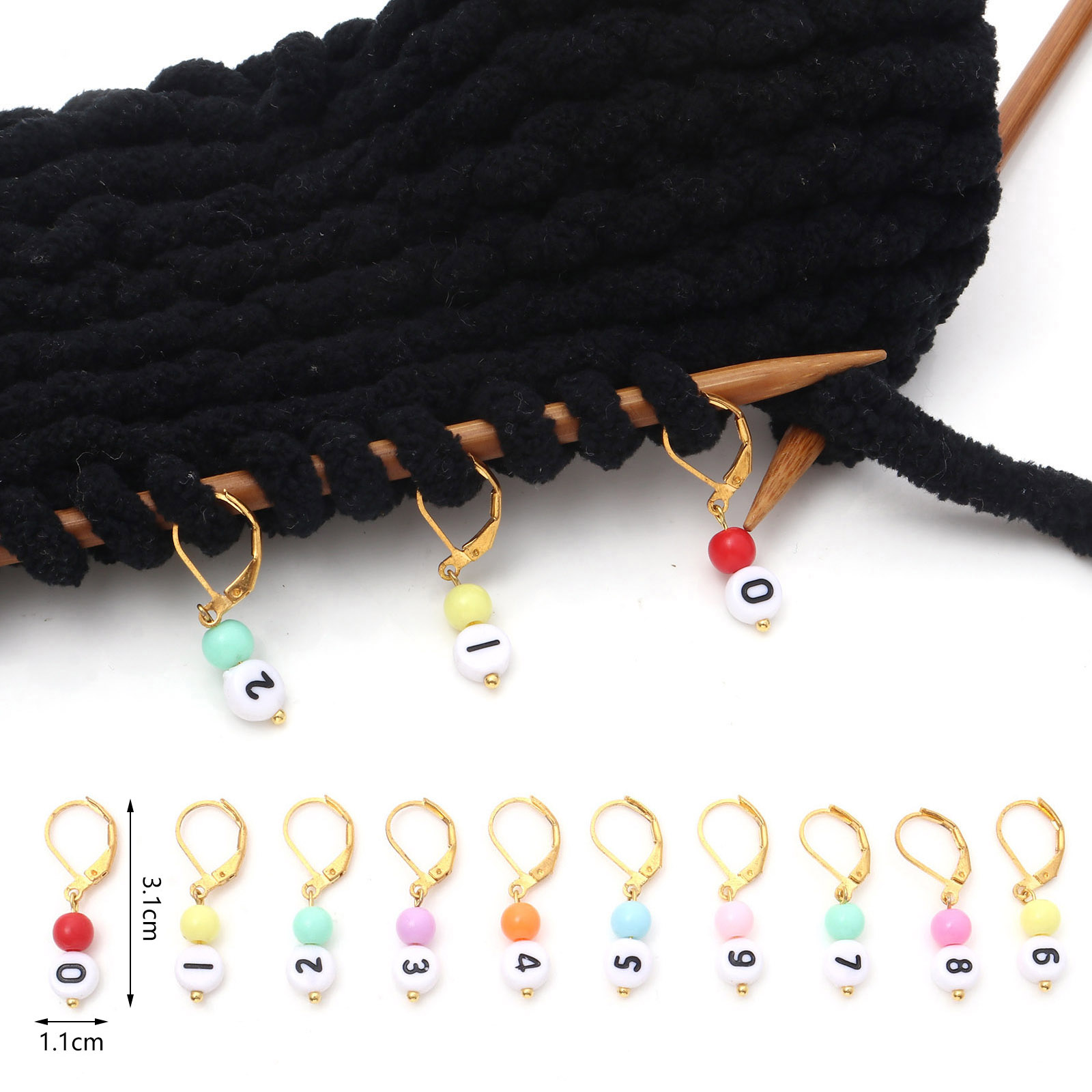 Stitch Marker Ring - 1 Set ( 10 pz/set) pennarelli