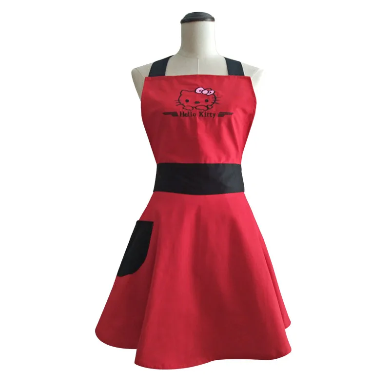 Embroidery Apron - Grazioso Grembiule Ricamato Hello Kitty in