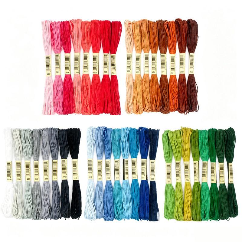 Embroidery Thread Yarn - 8 Matassine di Filo da Ricamo
