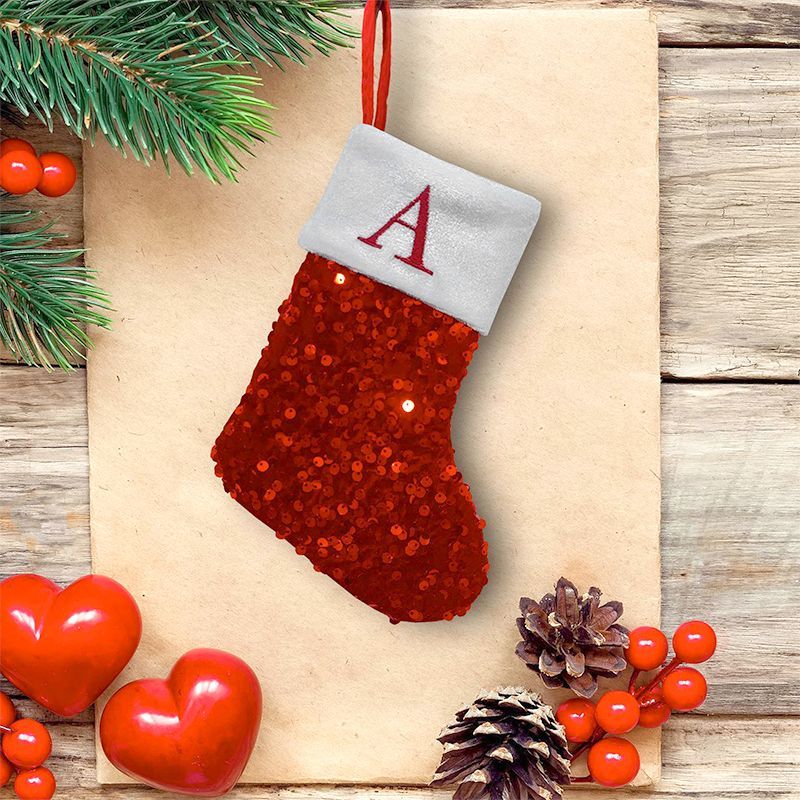 Calza di Natale rossa con pail - Embroidery Xmas Stocking recensione e prezzo