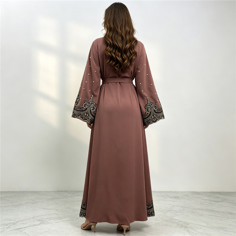 Abaya aperta ricamata con perl - Embroidery Arabic recensione e prezzo
