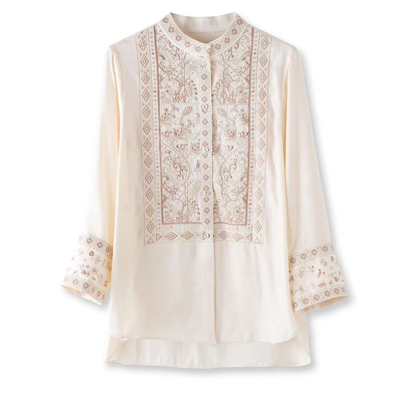 Camicia Estiva in Seta e Rayon - Embroidery Men Shirt recensione e prezzo