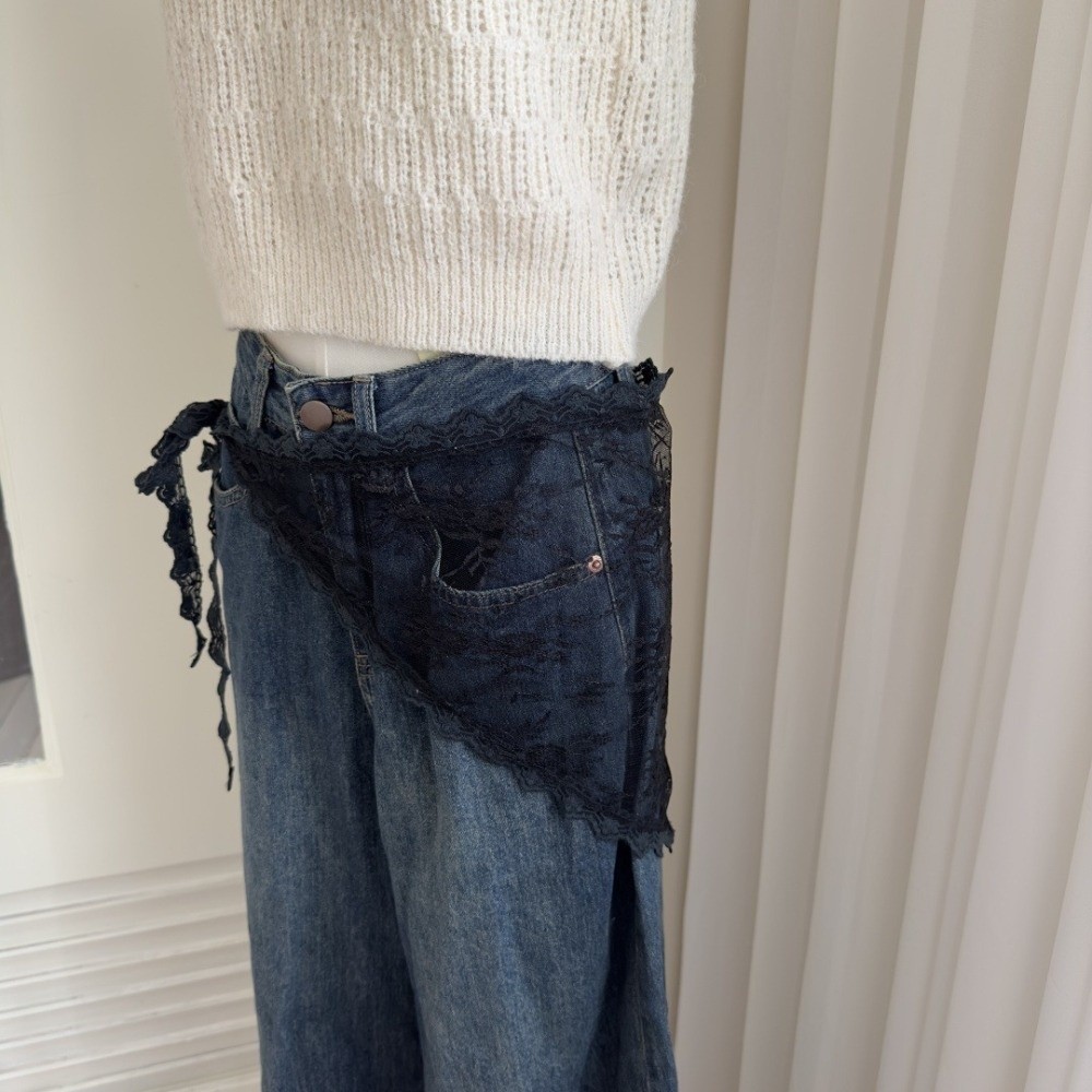 Gonna a vita alta in pizzo con - Embroidery Apron recensione e prezzo