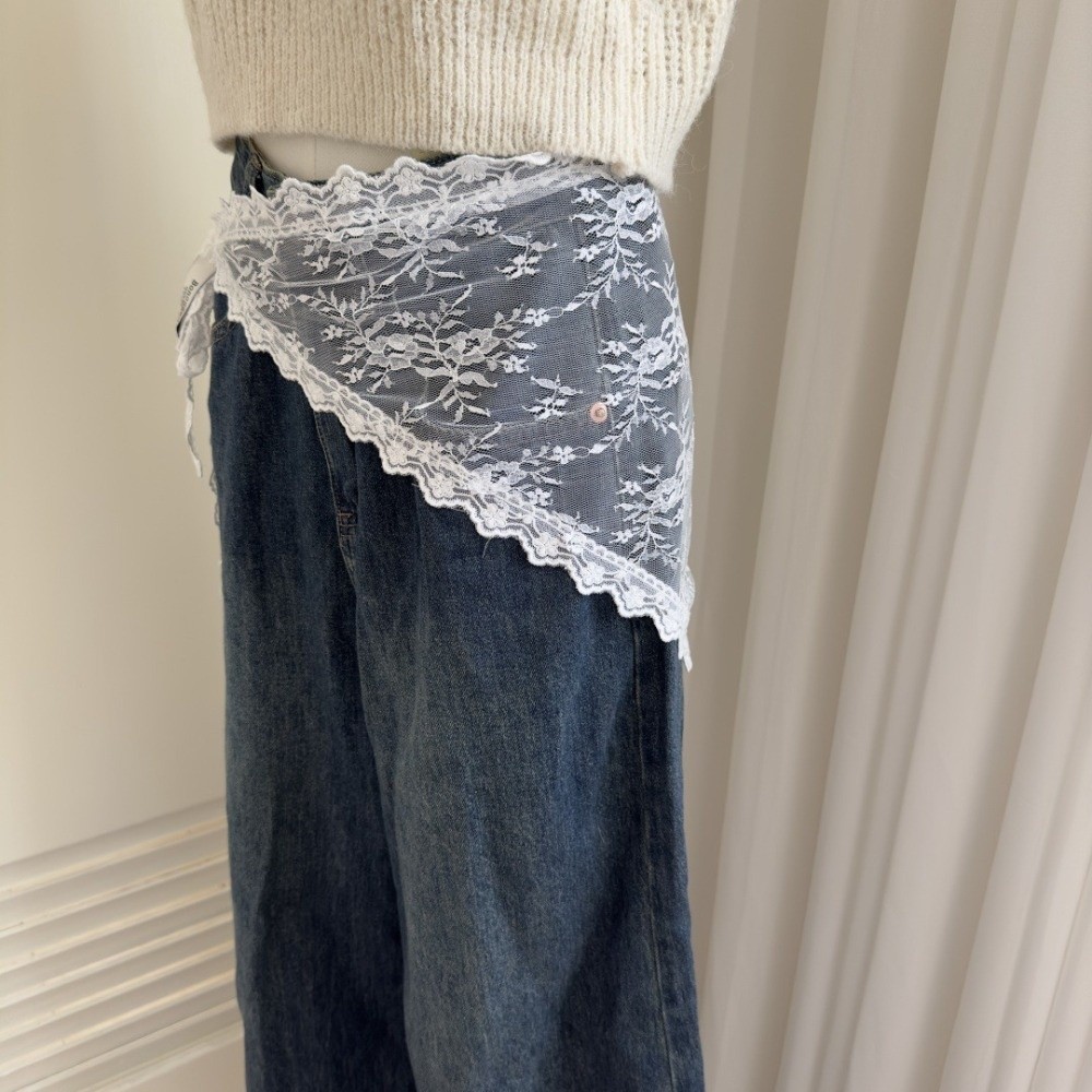 Gonna a vita alta in pizzo con - Embroidery Apron recensione e prezzo