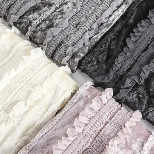 Nuovo tessuto elasticizzato in - Velvet Fabric Embroidery recensione e prezzo